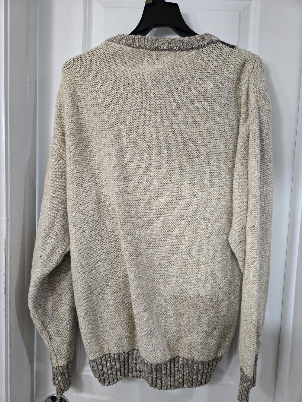 G.H. Bass & Co. Cream and Charcoal Marled Knit Sweater - Picture 2 of 3